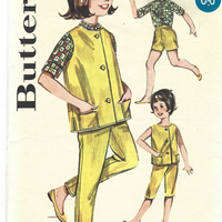 Butterick 2269 Toddler Girls' Sportswear Seperates Vintage Sewing Pattern 1960s