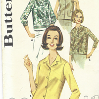 Buttrick 2683 Ladies Blouse Vintage Sewing Pattern 1960s