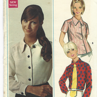 Butterick 4690 Ladies Blouse Vintage 1960s Sewing Pattern