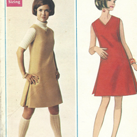 Butterick 4719 Ladies One Piece Jumper Dress Vintage Sewing Pattern 1960s