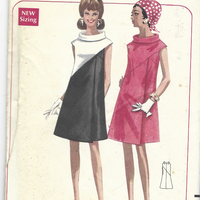 Butterick 4829 Ladies A-Line Dress Vintage Sewing Pattern 1960s