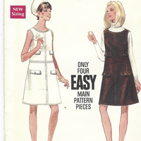 Butterick 5003 Ladies Jumper Dress Vintage Sewing Pattern 1960s