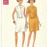 Butterick 5009 Ladies One Piece Dress Vintage Sewing Pattern 1960s