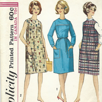 Simpliicity 5402 Ladies One Piece Dress Jumper Vintage Sewing Pattern 1960s