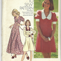 Simplicity 6605 Ladies Dress Vintage Sewing Pattern 1970s
