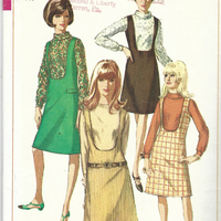 Simplicity 6642 Ladies Blouse Jumper Dress Vintage 1970s Sewing Pattern