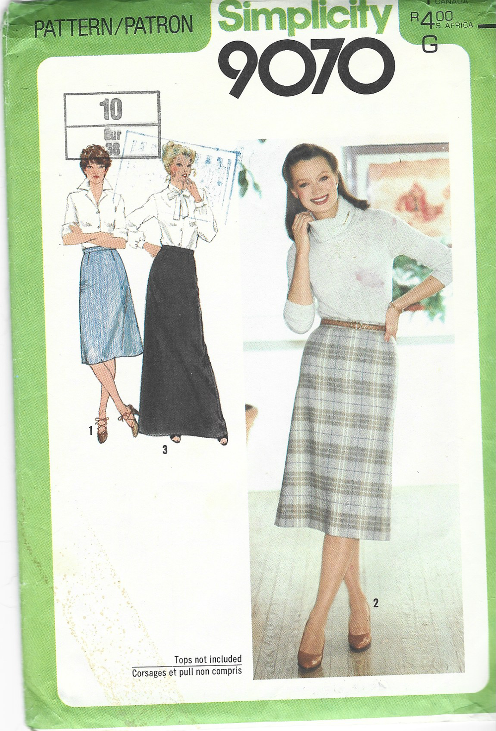 Simplicity Ladies Long Skirt Vintage Sewing Clothing Pattern 1970s