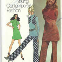 Simplicity 9577 Ladies Bolero Dress Pants Vintage Sewing Pattern 1970s