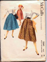 
              1950's Full Rockabilly Skirt McCall's 3341 Vintage Sewing Pattern Gored Swing Pocket Flaps - VintageStitching - Vintage Sewing Patterns
            