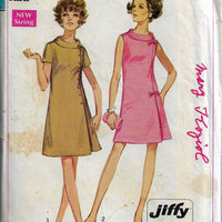 Simplicity 8159 Ladies Roll Collar Dress Vintage Sewing Pattern 1960s - VintageStitching - Vintage Sewing Patterns