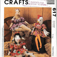 McCalls Crafts 617 / 9072 Barnyard Babies Stuffed Animal Sewing Pattern - VintageStitching - Vintage Sewing Patterns