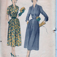 Advance 5929 Ladies Front Button Dress Vintage 1950's Sewing Pattern - VintageStitching - Vintage Sewing Patterns