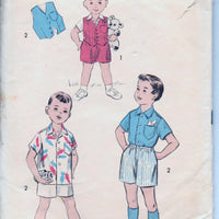 Advance 7868 Toddler Boys Boxer Shorts Vest Shirt Vintage 1950's Sewing Pattern - VintageStitching - Vintage Sewing Patterns