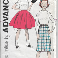 Advance 9095 Girls Circle Slim Skirt Vintage 1950's Sewing Pattern - VintageStitching - Vintage Sewing Patterns