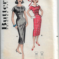 Butterick 8453 Empire sheath dress vintage pattern 1950s