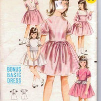 Butterick 3345 Little Girls Party School Dress Eyelet Peplum Jacket Swing Skirt Vintage Sewing Pattern 1960's - VintageStitching - Vintage Sewing Patterns