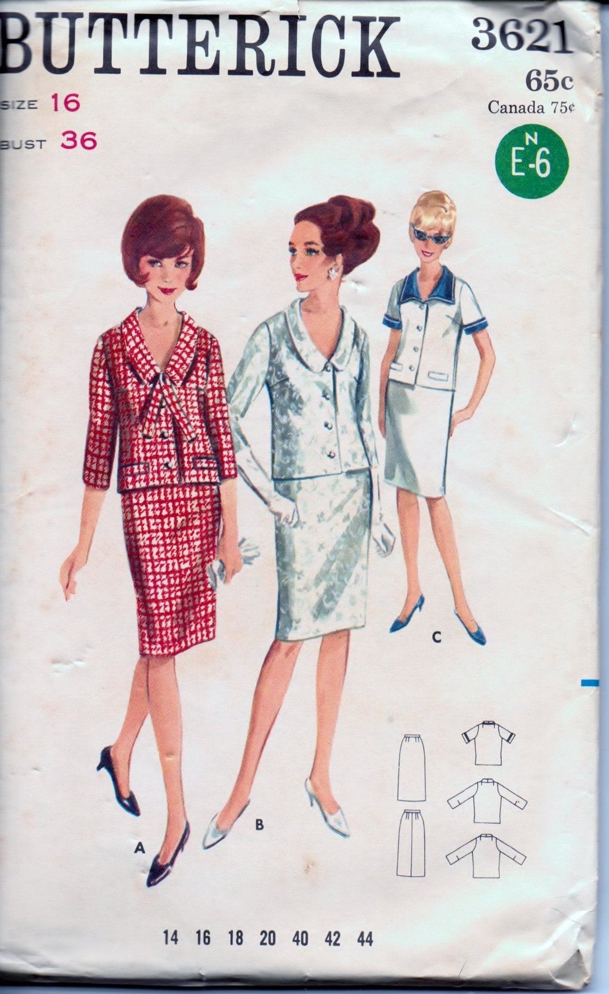 1950s Vintage Sewing Pattern B31 1/2 DRESS, OVERSKIRT & JACKET (216) - The  Vintage Pattern Shop