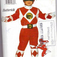 Butterick 3661 Power Rangers Jason Red Ninja Halloween Costume Sewing Pattern Vintage - VintageStitching - Vintage Sewing Patterns