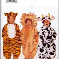 Butterick 4115 Toddler Lion Tiger Cow Animal Halloween Costume Sewing Pattern Vintage - VintageStitching - Vintage Sewing Patterns