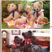 Butterick 448 Stuffed Bear in three sizes Vintage 1980's Sewing Craft Pattern - VintageStitching - Vintage Sewing Patterns