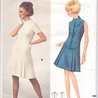 Butterick 4577 Ladies A-Line Dress Low Waist Jean Muir Young Designer Vintage 1960's Sewing Pattern - VintageStitching - Vintage Sewing Patterns