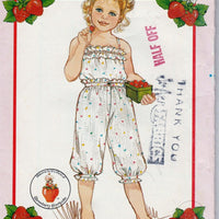 Butterick 4888 Vintage 80's Sewing Pattern Girls Toddler Camisole Knickers Strawberry Shortcake - VintageStitching - Vintage Sewing Patterns