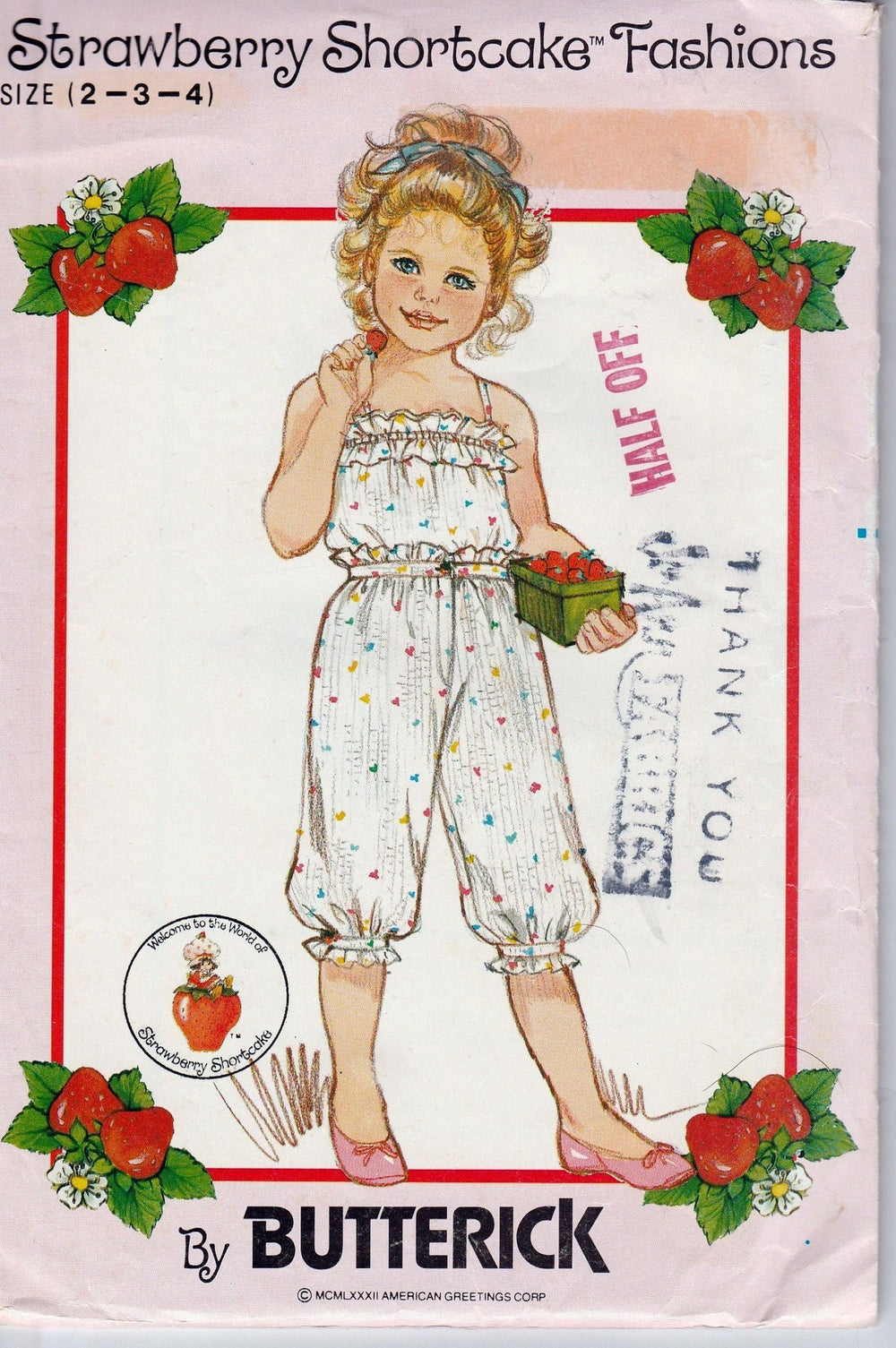 Butterick 4888 Vintage 80's Sewing Pattern Girls Toddler Camisole Knickers Strawberry Shortcake - VintageStitching - Vintage Sewing Patterns