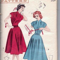 Butterick 5950 Teen Rockabilly Party Swing Dress with Cummerbund Vintage Sewing Pattern - VintageStitching - Vintage Sewing Patterns