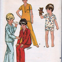 Butterick 5998 Vintage 1970's Sewing Pattern Boys Pajamas Two Piece - VintageStitching - Vintage Sewing Patterns