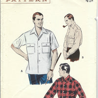 Butterick 6318 men shirt vintage pattern