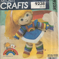 McCalls 9238 Rainbow Brite Doll Vintage Sewing Pattern 1980s - VintageStitching - Vintage Sewing Patterns