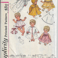 Simplicity 4727 Doll Wardrobe Pattern Betsy Carrie Vintage Sewing Pattern 1960s - VintageStitching - Vintage Sewing Patterns