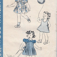 Hollywood 1300 Little Girls Play Dress Vintage 1940's Vintage Sewing Pattern - VintageStitching - Vintage Sewing Patterns