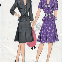 Women's Two Piece Dress, Top & Skirt, Vintage 1940s Sewing Pattern – Vintage  Sewing Pattern Company