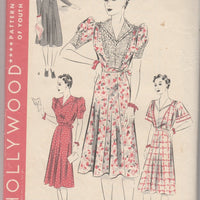 Hollywood 1792 Ladies One-Piece Frock Dress Vintage 1930's Sewing Pattern - VintageStitching - Vintage Sewing Patterns