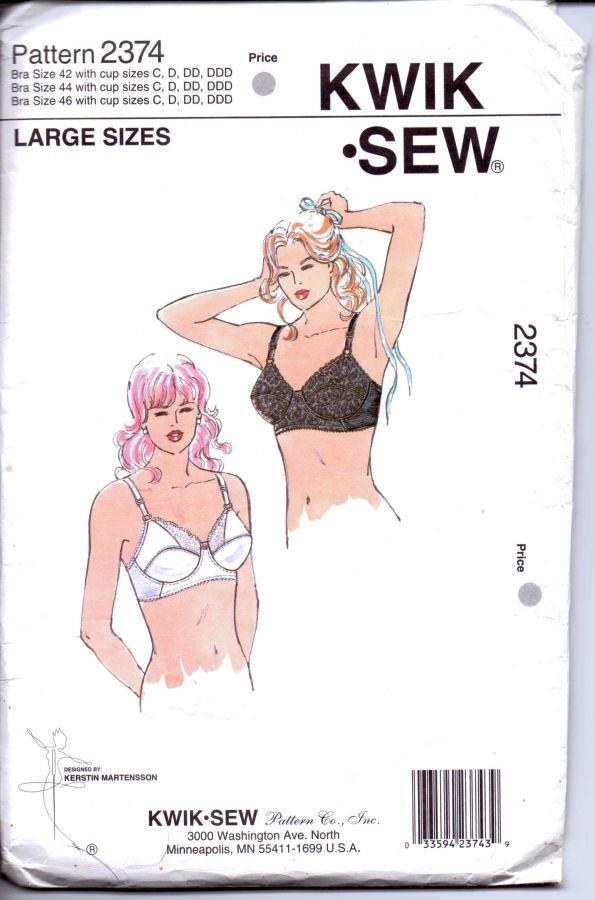 Kwik Sew 2374 Ladies Bra Lingerie Sewing Pattern - VintageStitching - Vintage Sewing Patterns