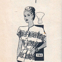 Laura Wheeler Mail Order 782 Vintage 1940's Sewing Pattern Ladies Blouse - VintageStitching - Vintage Sewing Patterns
