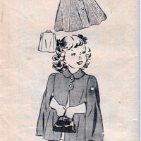 Mail Order 4692 Vintage 1940's Sewing Pattern Little Girls Dress Cape - VintageStitching - Vintage Sewing Patterns