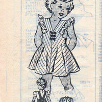 Mail Order 4735 Anne Adams Vintage 1940's Sewing Pattern Girls Jumper Dress Sundress - VintageStitching - Vintage Sewing Patterns