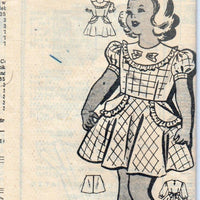 Mail Order 4903 Anne Adams Vintage 1940's Sewing Pattern Girls Dress Panties - VintageStitching - Vintage Sewing Patterns