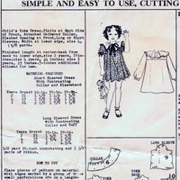 Mail Order 836 Little Girls Long Short Sleeve Dress Unprinted Toddler Vintage 1940's Sewing Pattern - VintageStitching - Vintage Sewing Patterns