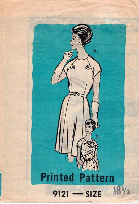 Mail Order 9121 Vintage 1960's Sewing Pattern Ladies Dress - VintageStitching - Vintage Sewing Patterns