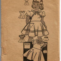 Mail Order 9220 Little Girls Play Dress Vintage Sewing Pattern 1950s - VintageStitching - Vintage Sewing Patterns