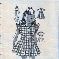 Mail Order 9229 Marian Martin Vintage 1940's Sewing Pattern Little Girls Dress - VintageStitching - Vintage Sewing Patterns