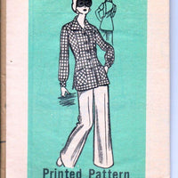 Mail Order 9325 Vintage 1970's Sewing Pattern Ladies Pants Long Short Sleeve Top - VintageStitching - Vintage Sewing Patterns