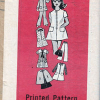 Mail Order 9445 Vintage 1960's Sewing Patten Girls Dress Tunic Shorts Pants Jumper Cape - VintageStitching - Vintage Sewing Patterns