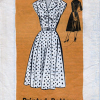 Mail Order Anne Adams 4756 Vintage 1950's Sewing Pattern Ladies Shirtwaist House Dress - VintageStitching - Vintage Sewing Patterns