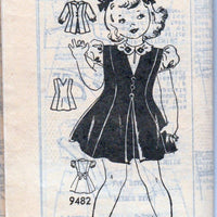 Mail Order Marian Martin 9482 Vintage 1940's Sewing Pattern Girls Jumper Dress - VintageStitching - Vintage Sewing Patterns