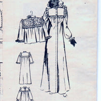 Marian Martin 9236 Vintage 1940's Mail Order Pattern Ladies Nightgown Bed Jacket Lingerie Unprinted - VintageStitching - Vintage Sewing Patterns