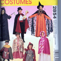 McCall's 2854 Childrens Cape andTunic Halloween Costume Pattern Boy Girl - VintageStitching - Vintage Sewing Patterns